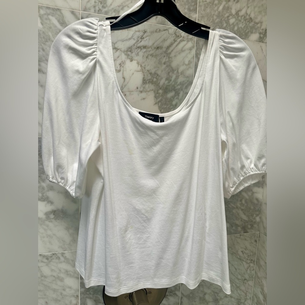 Theory white tee size Large